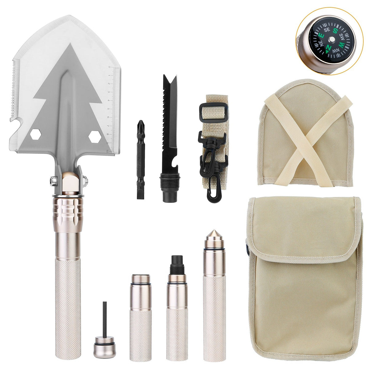 Multi-Function Folding Emergency Shovel