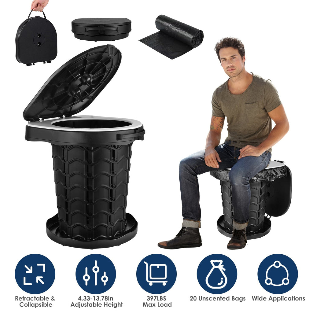 Collapsible Adjustable Portable Toilet