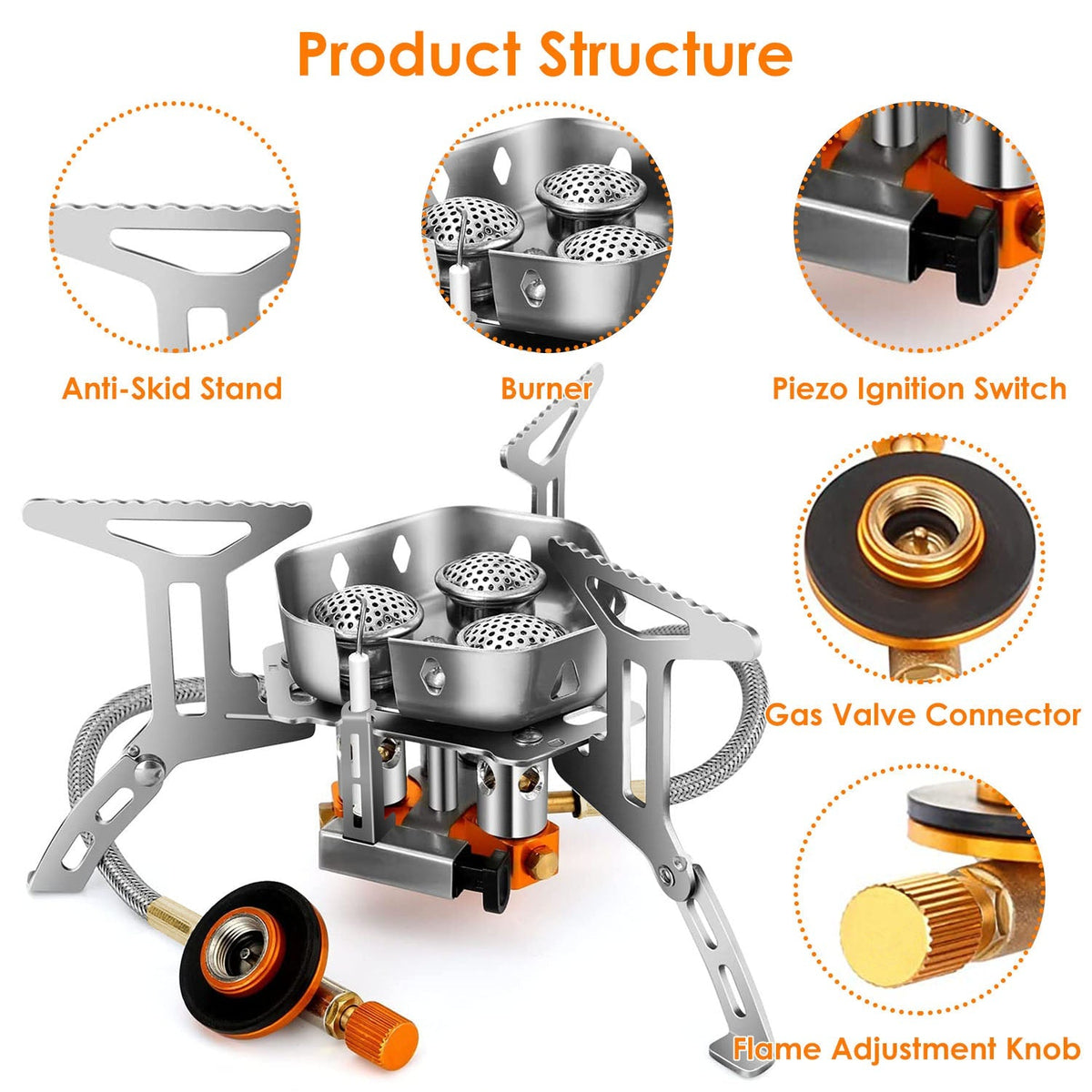 4000W Foldable Camping Stove