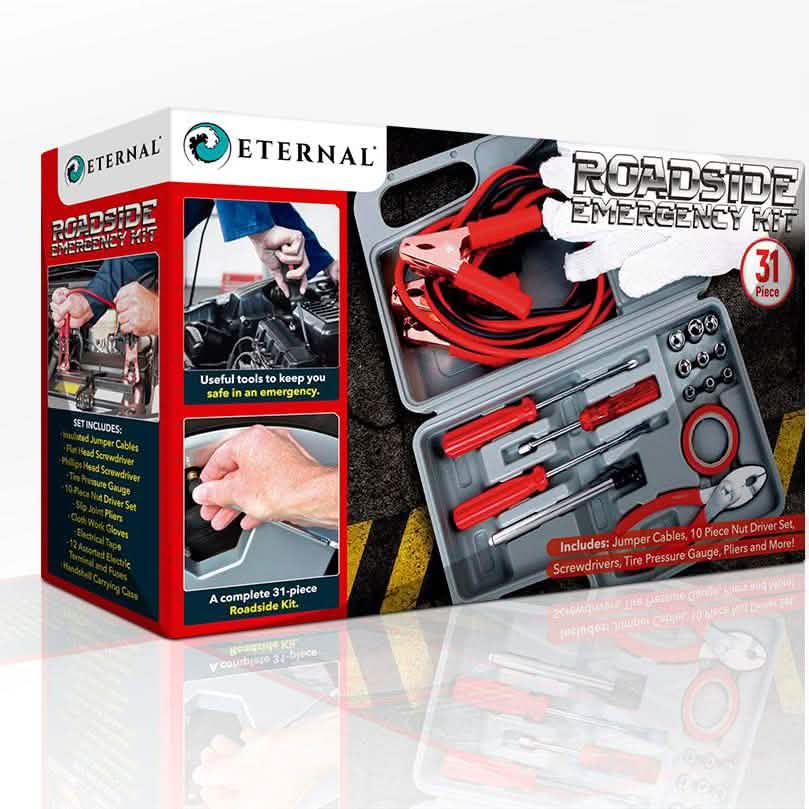 31-Piece Roadside Emergency Tool Kit