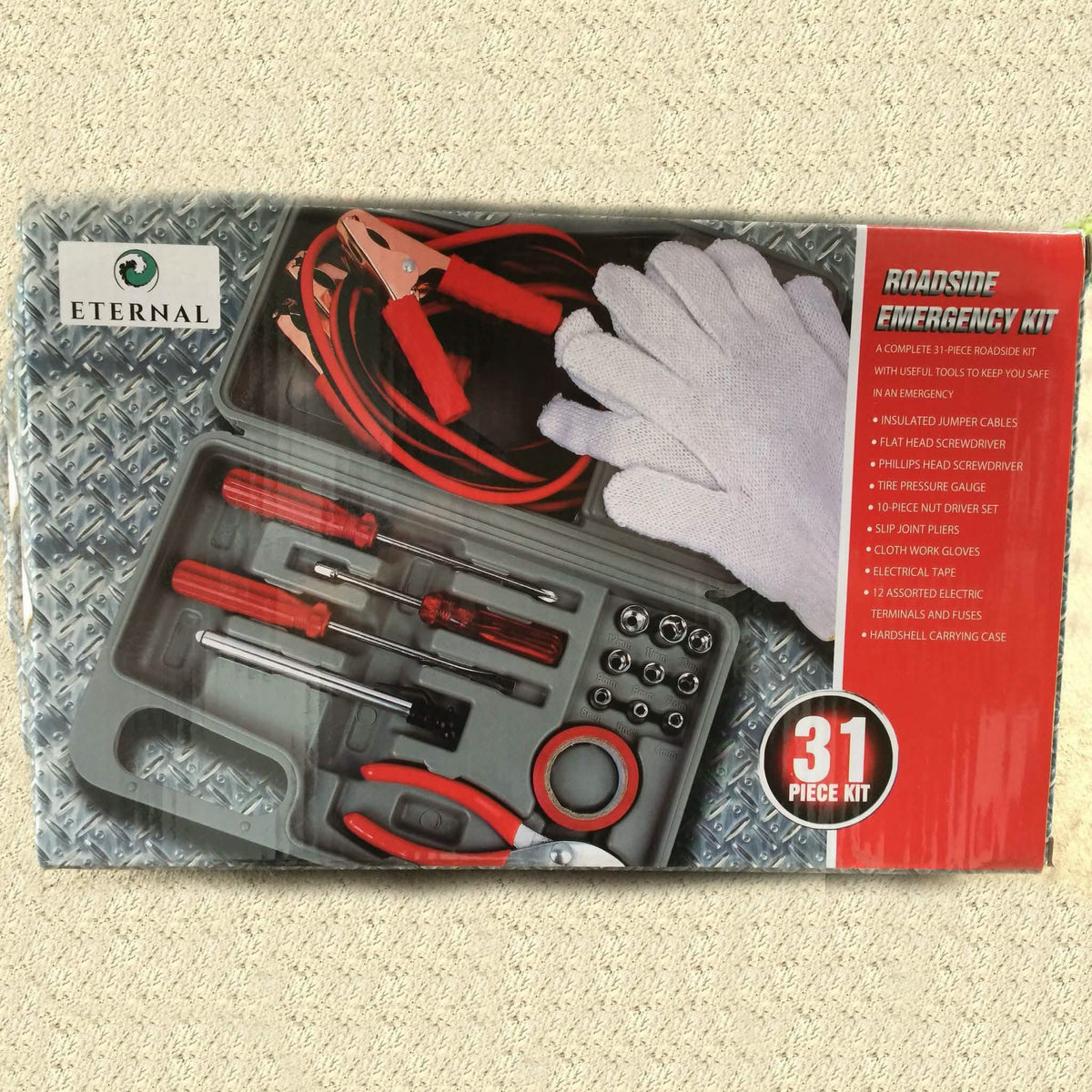 31-Piece Roadside Emergency Tool Kit