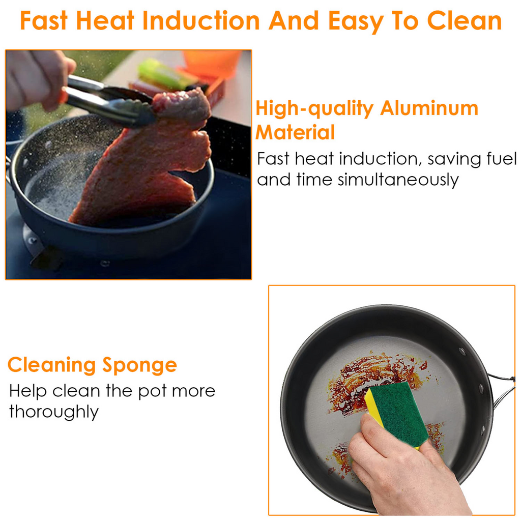 8-Piece Camping Cookware Set