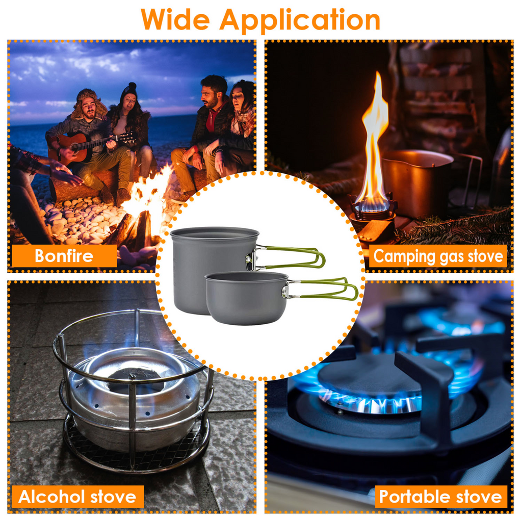 8-Piece Camping Cookware Set