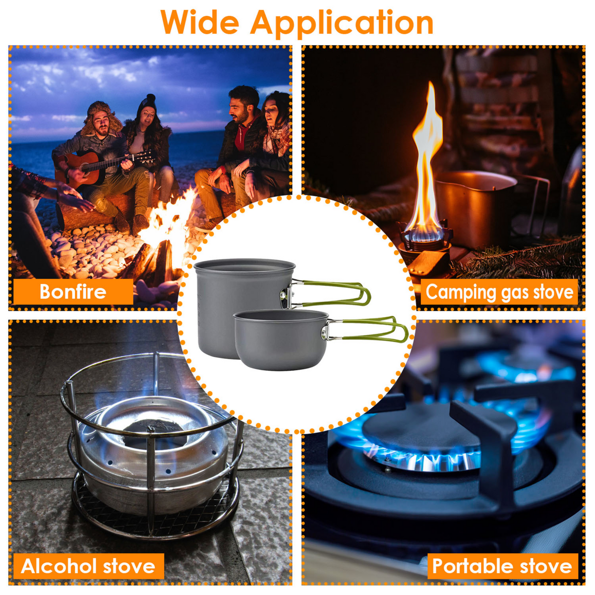 8-Piece Camping Cookware Set