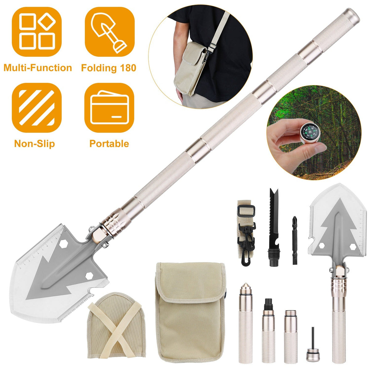 Multi-Function Folding Emergency Shovel