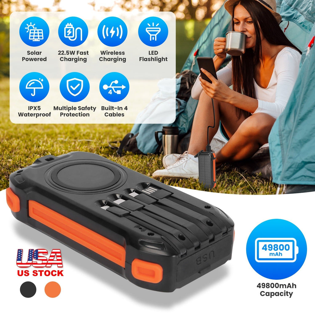 49,800mAh Solar Power Bank — 22.5W