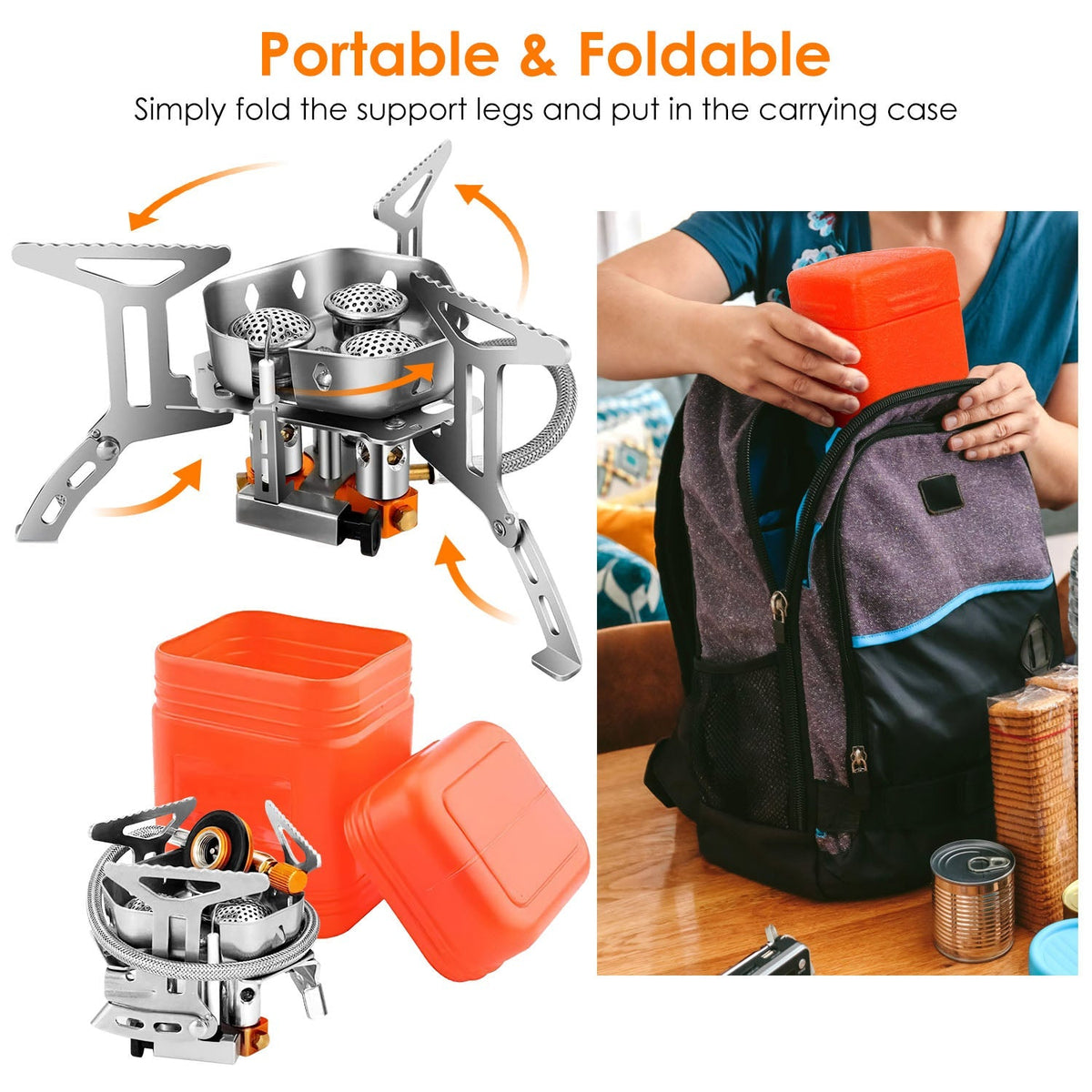 4000W Foldable Camping Stove