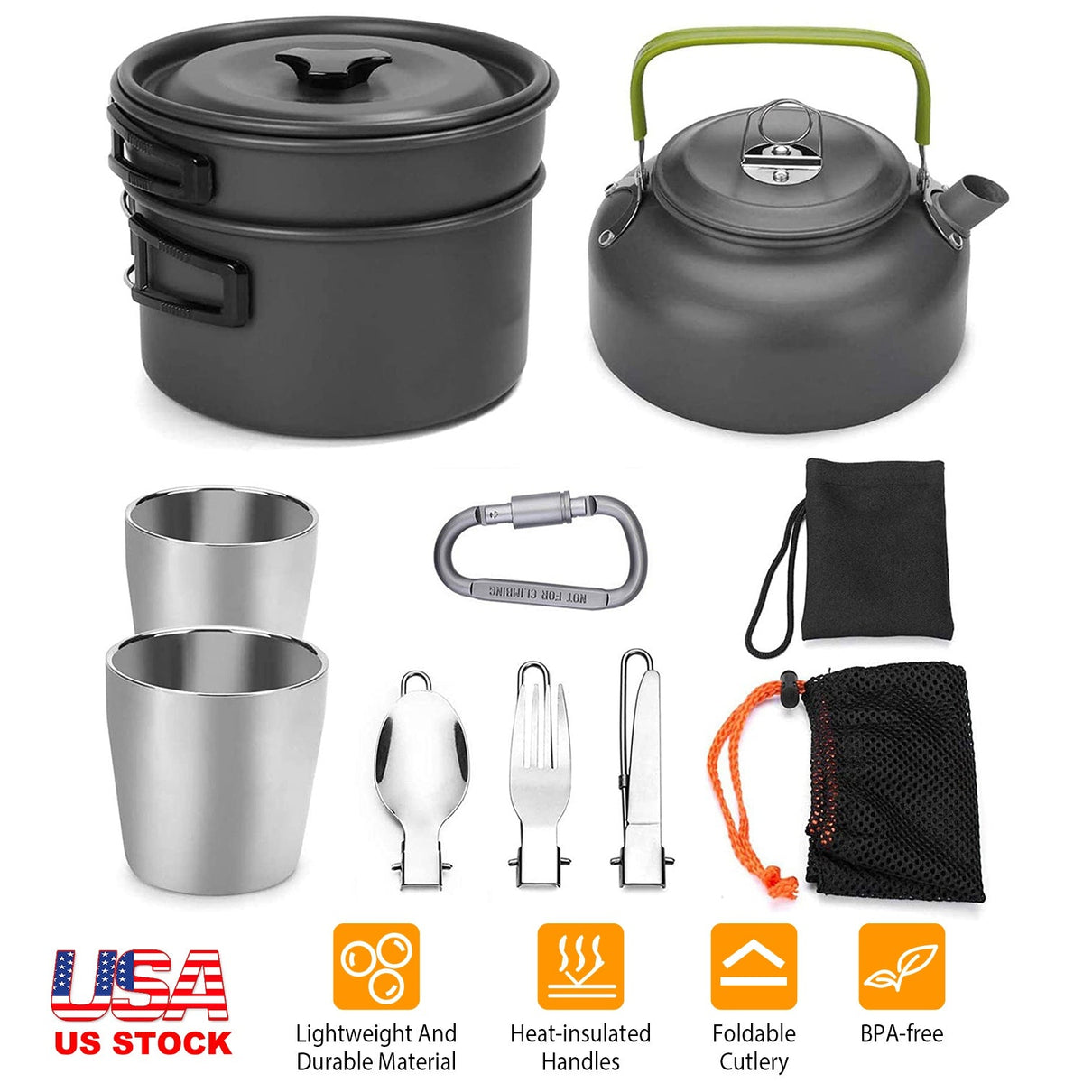 12-Piece Camping Cookware Set
