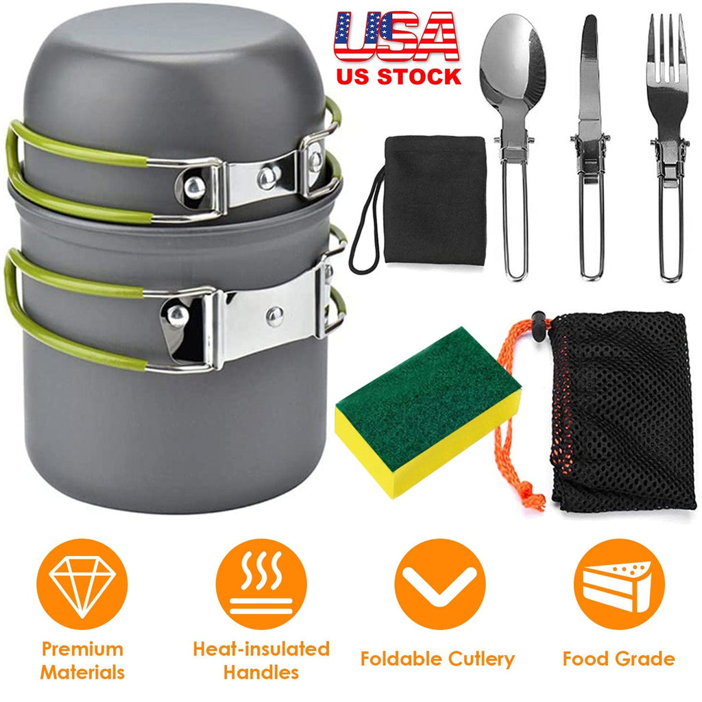 8-Piece Camping Cookware Set