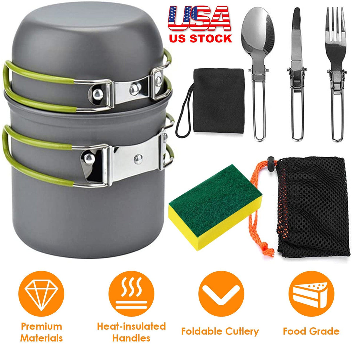 8-Piece Camping Cookware Set