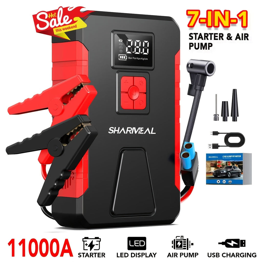 Portable Jump Starter + Air Compressor