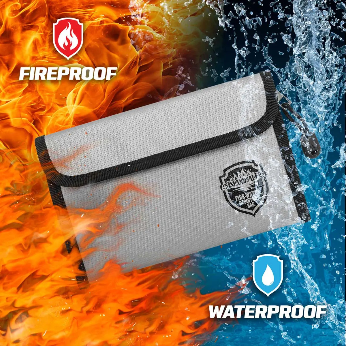 ISLANDSAFE FireVault Compact Fireproof Document Bag