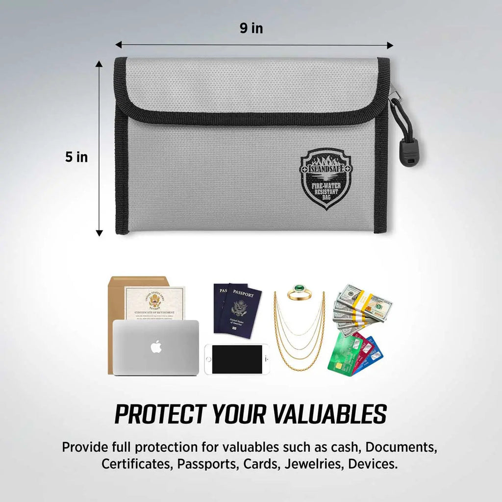ISLANDSAFE FireVault Compact Fireproof Document Bag