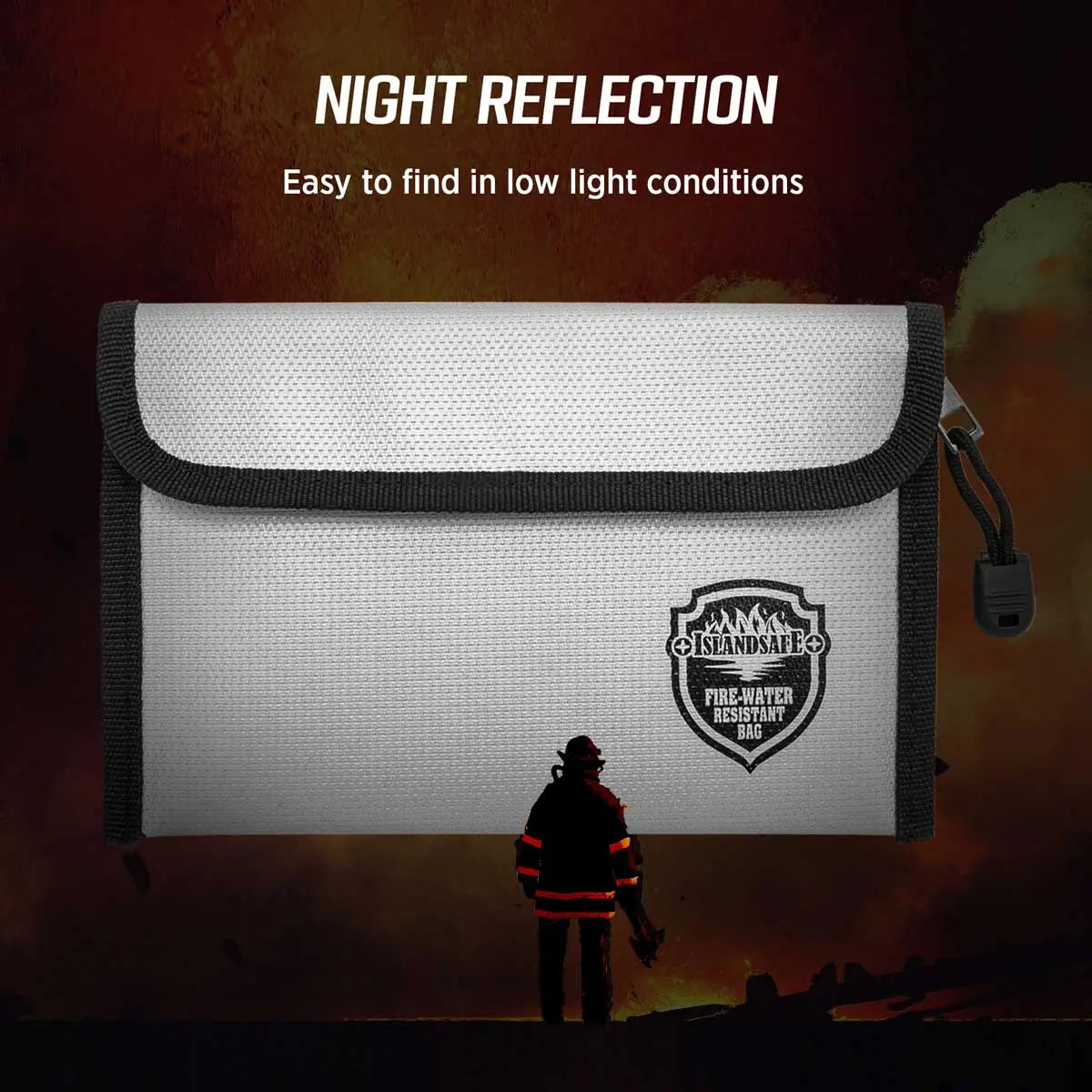 ISLANDSAFE FireVault Compact Fireproof Document Bag