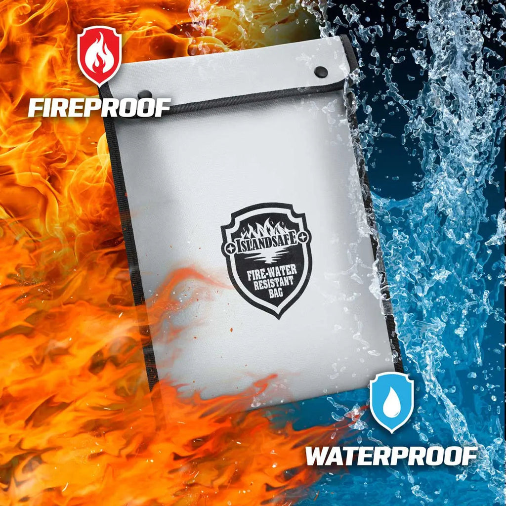 ISLANDSAFE FireVault Large Fireproof Document Bag