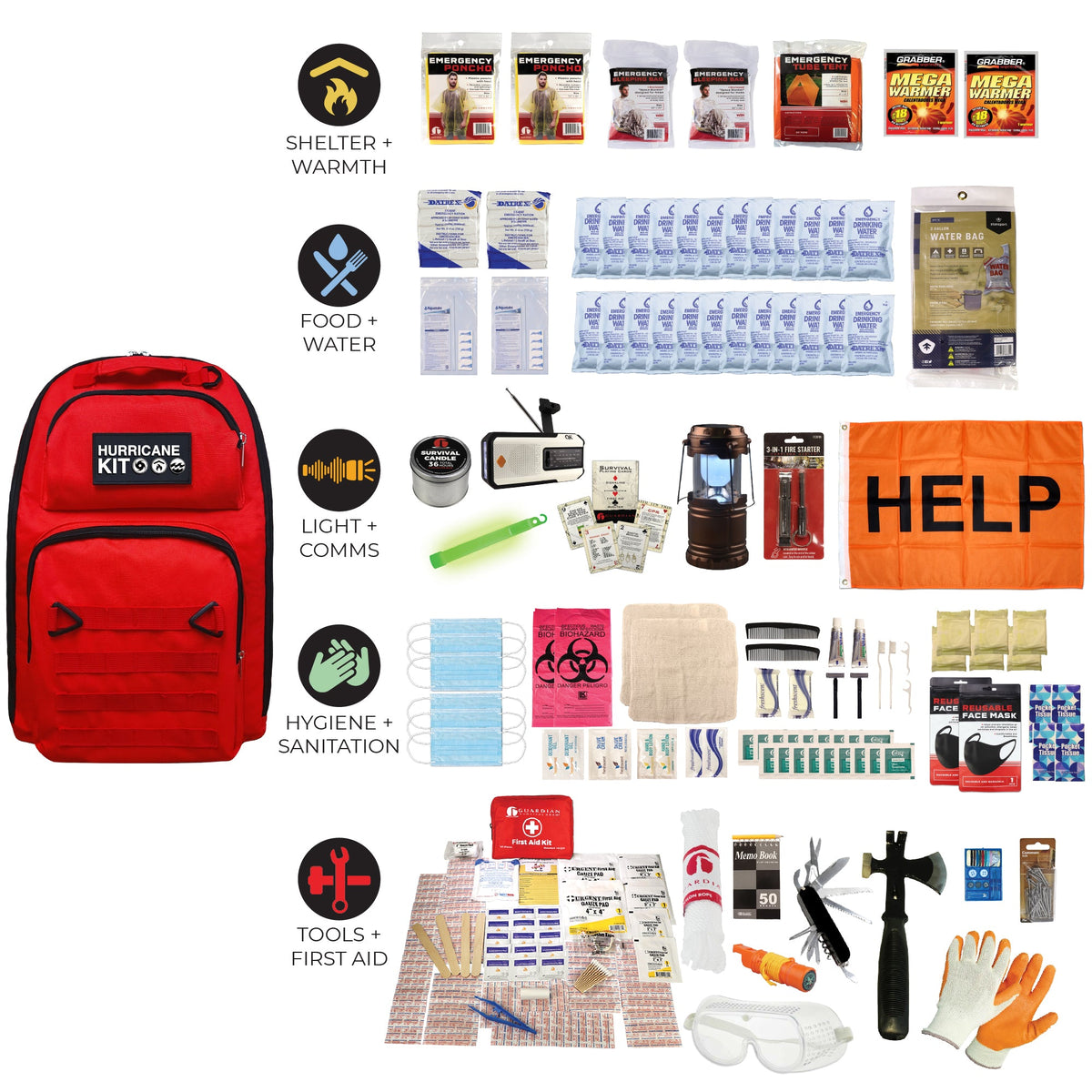 Quake Kits 2-Person Hurricane Emergency Kit