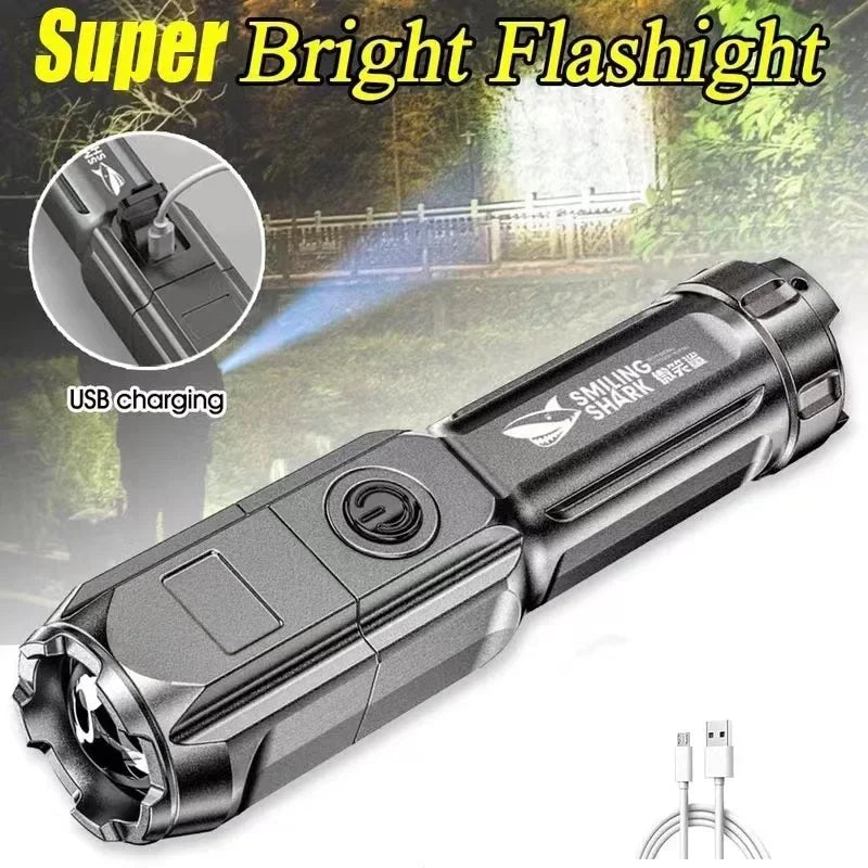 500-Lumen USB Rechargeable Zoom Flashlight