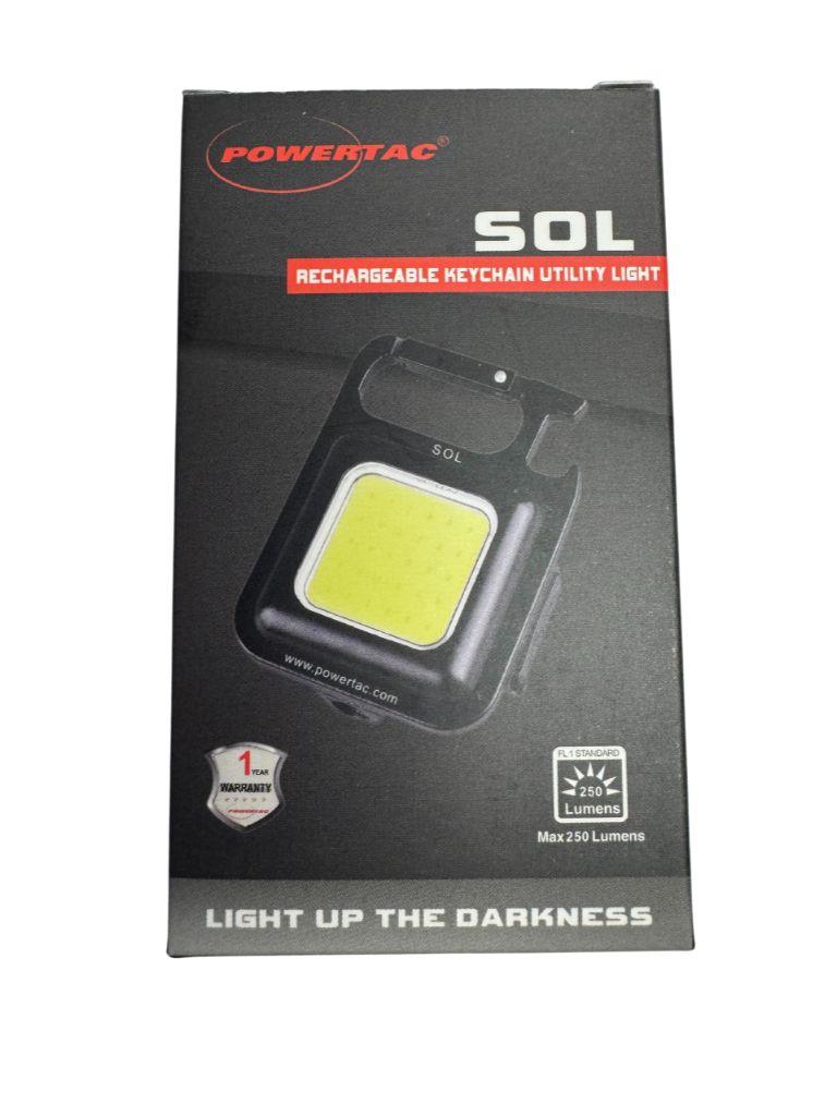 POWERTAC SOL Rechargeable Keychain Light