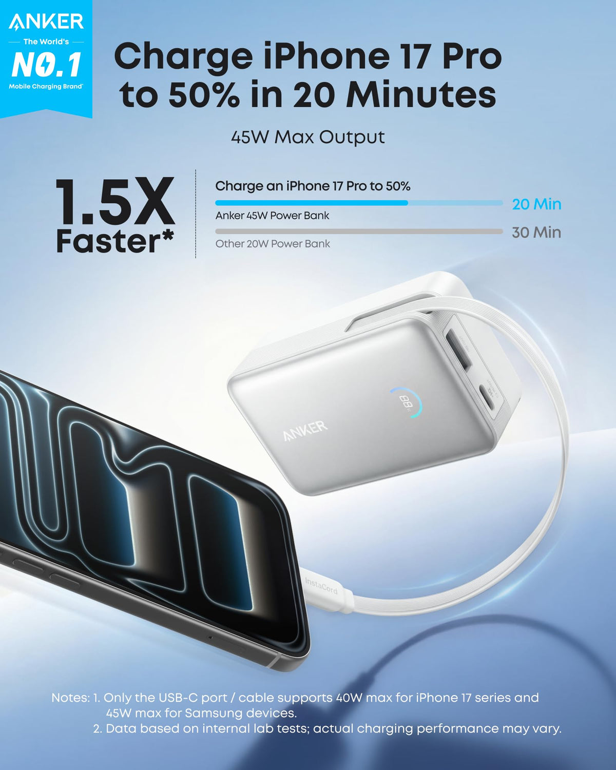 Anker Nano 10K USB-C Power Bank — 45W