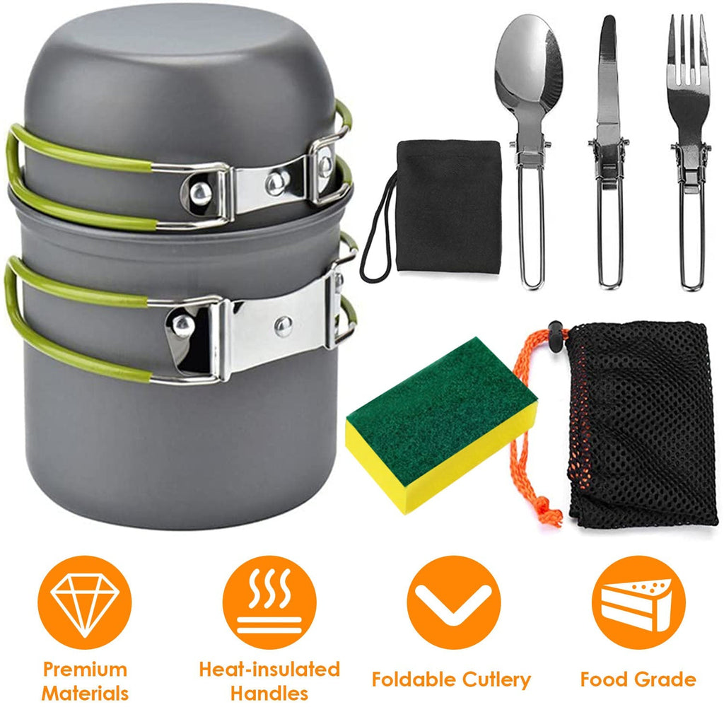 8-Piece Camping Cookware Set