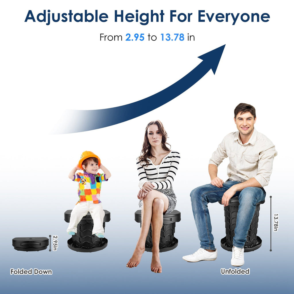 Collapsible Adjustable Portable Toilet