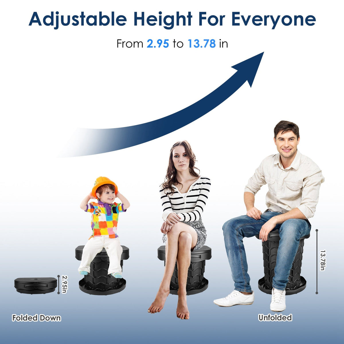 Collapsible Adjustable Portable Toilet