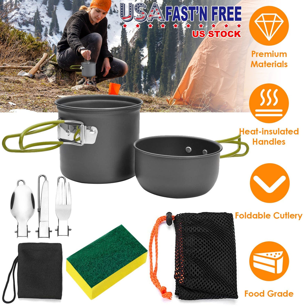 8-Piece Camping Cookware Set