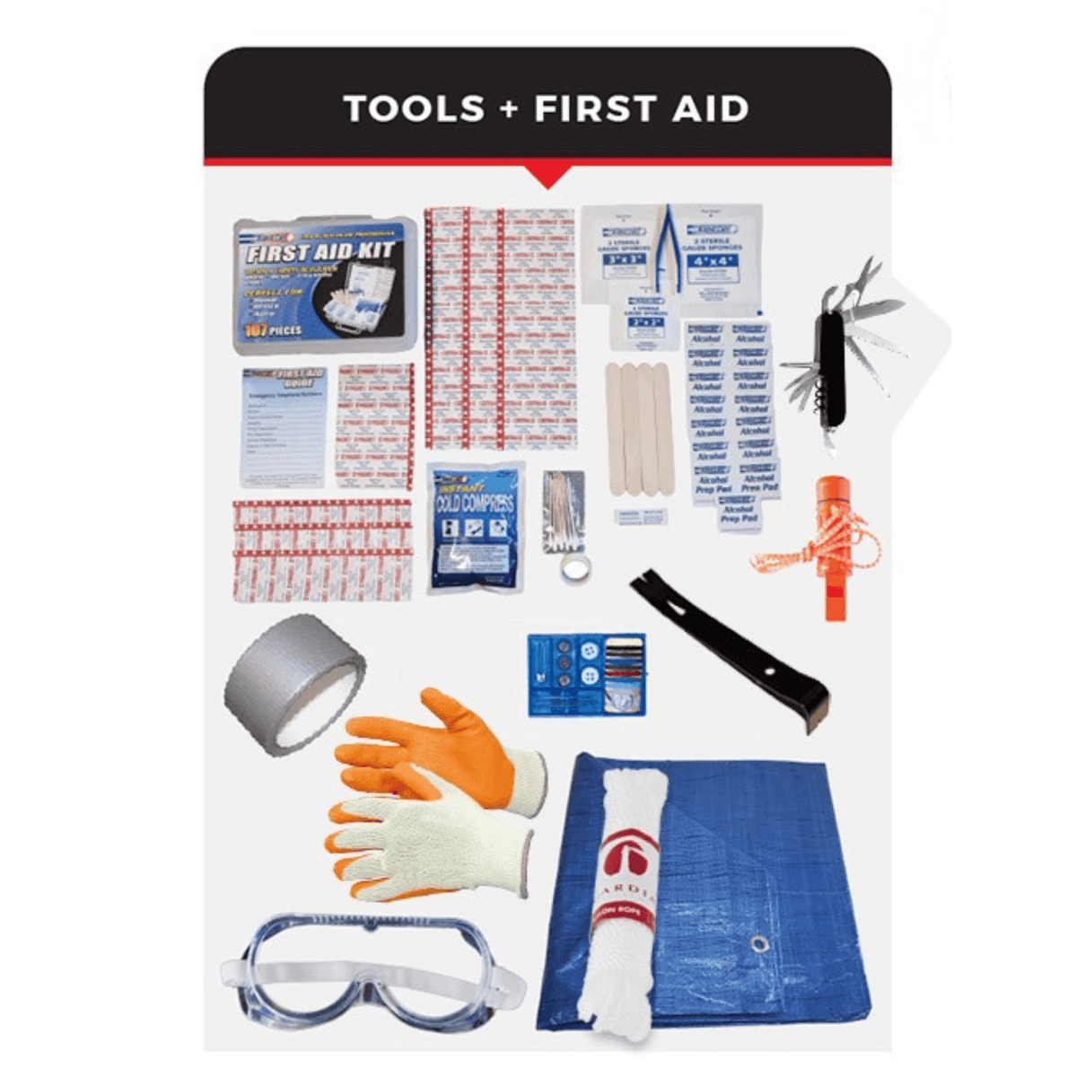 5-Person Emergency Survival Bucket Kit