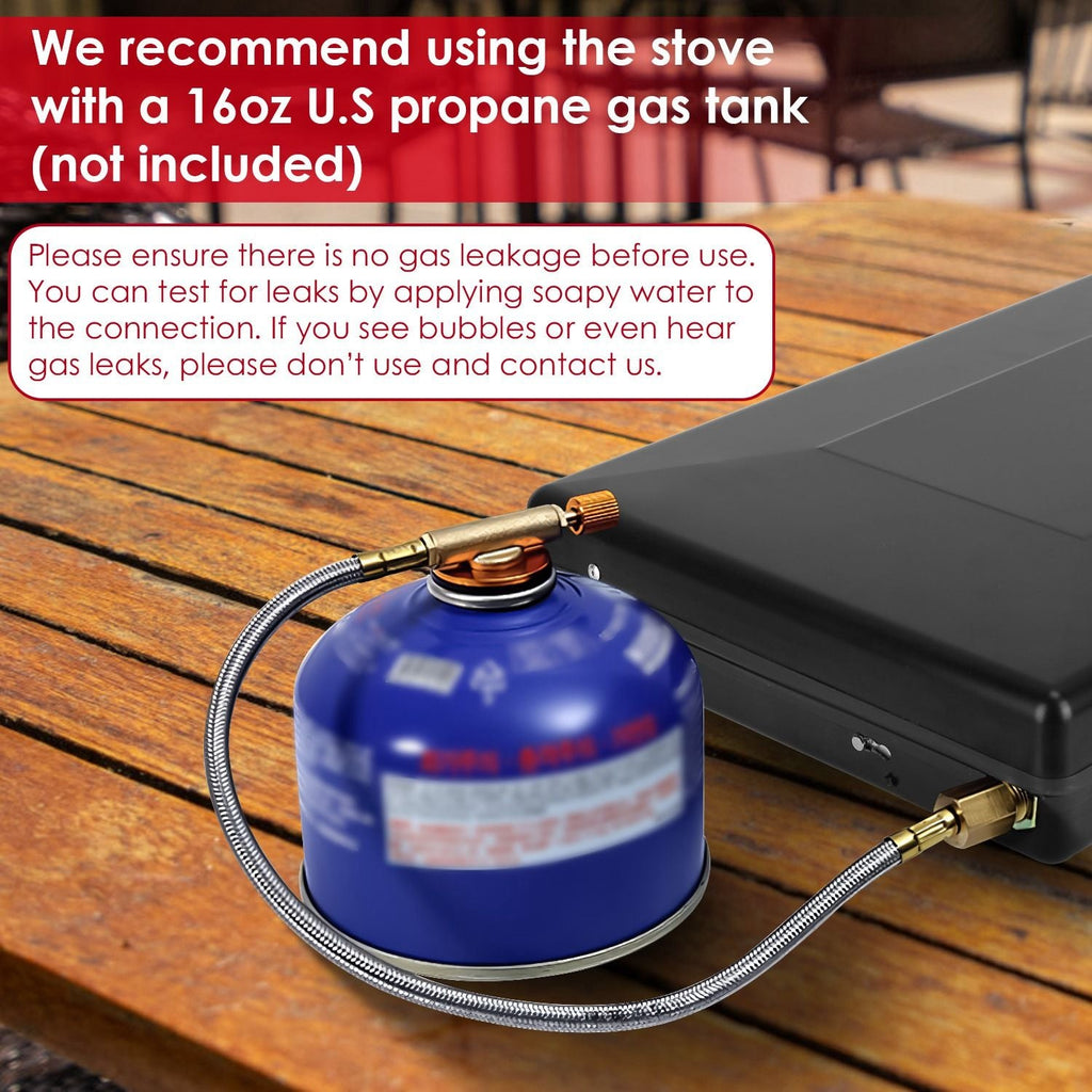 3-Burner Portable Propane Camping Stove — 20,500 BTU