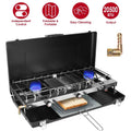 3-Burner Portable Propane Camping Stove — 20,500 BTU