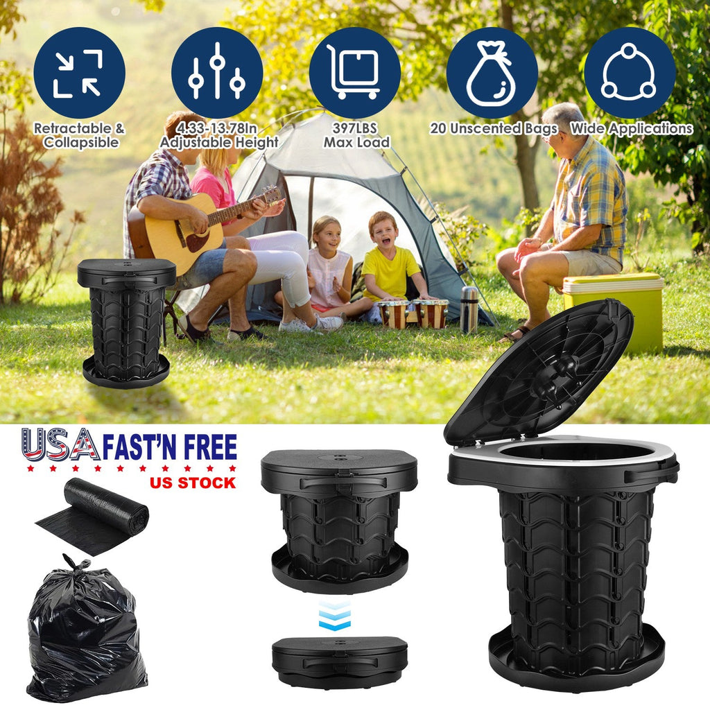 Collapsible Adjustable Portable Toilet