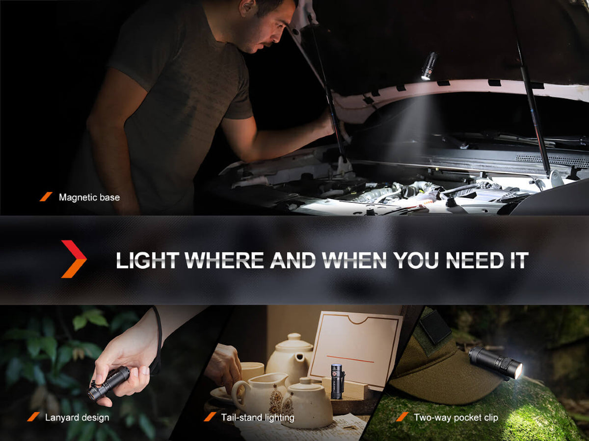 Fenix E18R V2 1200-Lumen Rechargeable Flashlight