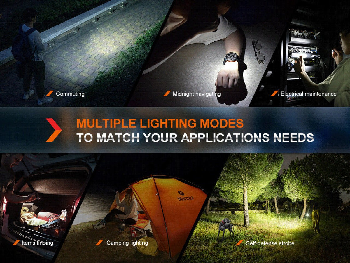 Fenix E18R V2 1200-Lumen Rechargeable Flashlight